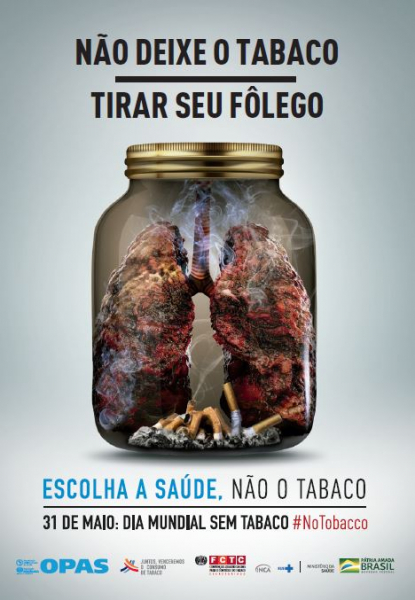 Fôlder Dia Mundial Sem Tabaco 2019 - Pote de vidro