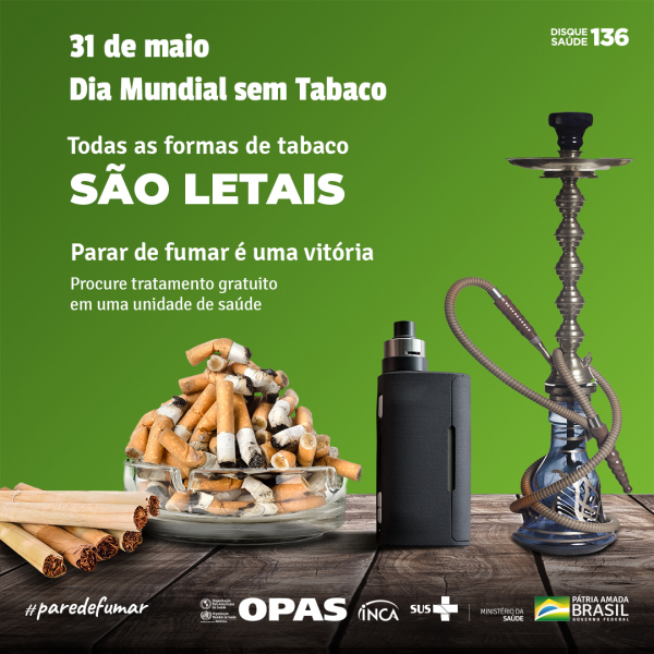 Imagem com narguilé, cigarro eletrônico, cigarro de palha e guimbas de cigarro no cinzeiro